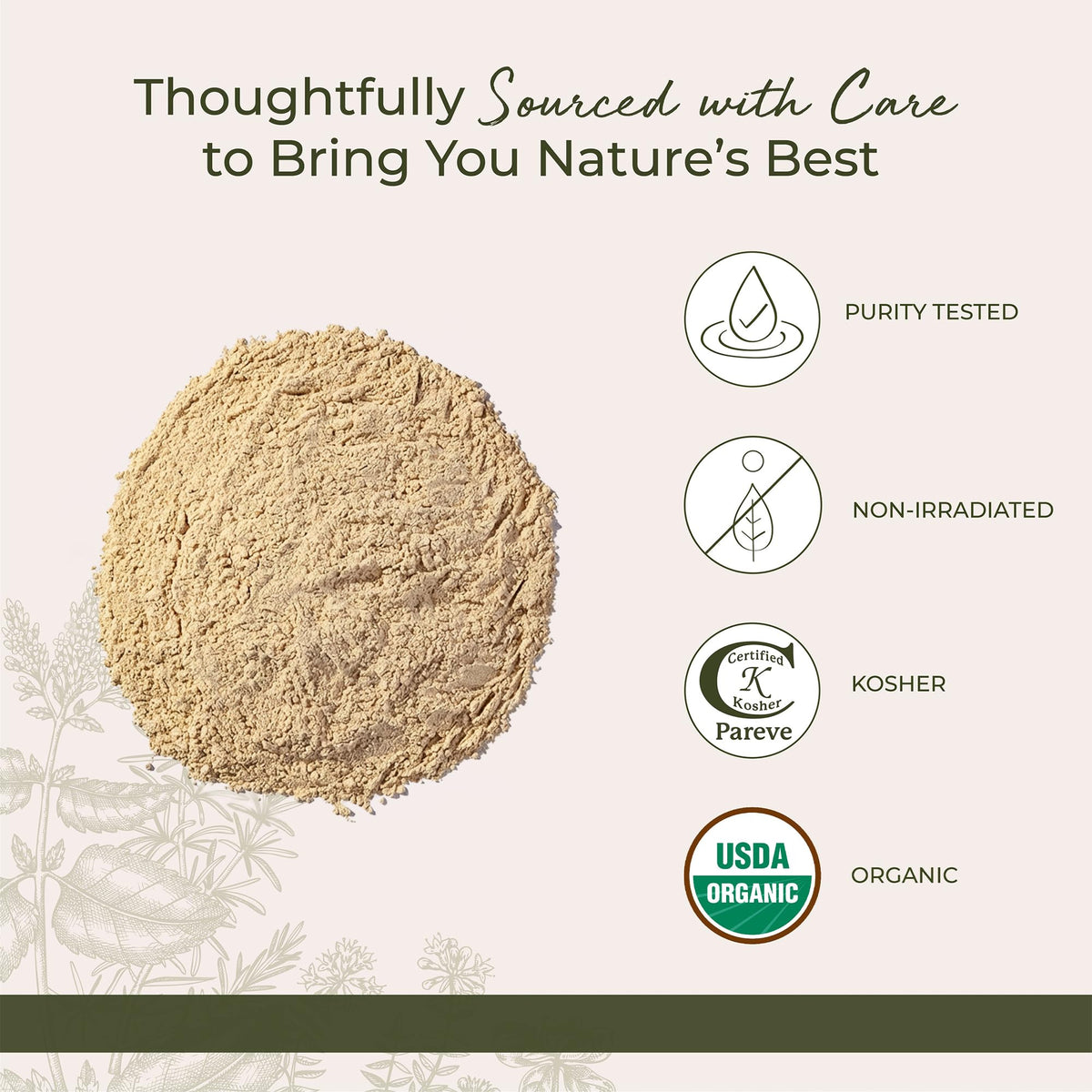 Organic Ashwagandha Root Powder 1 lb Bag K160