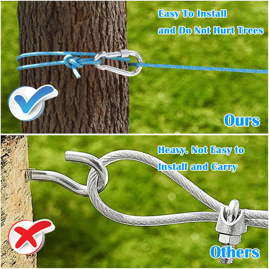 100FT Portable Dog Tie Out Cable for 2 Dogs P681