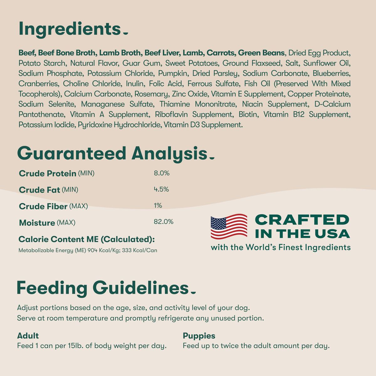 Grain Free Beef & Vegetables Wet Dog Food 12 Pack P909679
