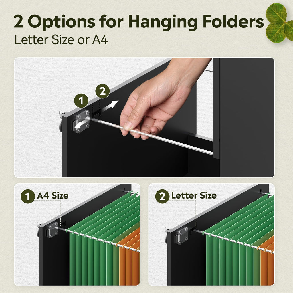3 Drawer Wood File Cabinet with Lock D9505