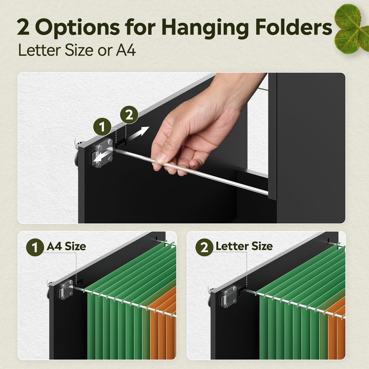 3 Drawer Wood File Cabinet with Lock D9505