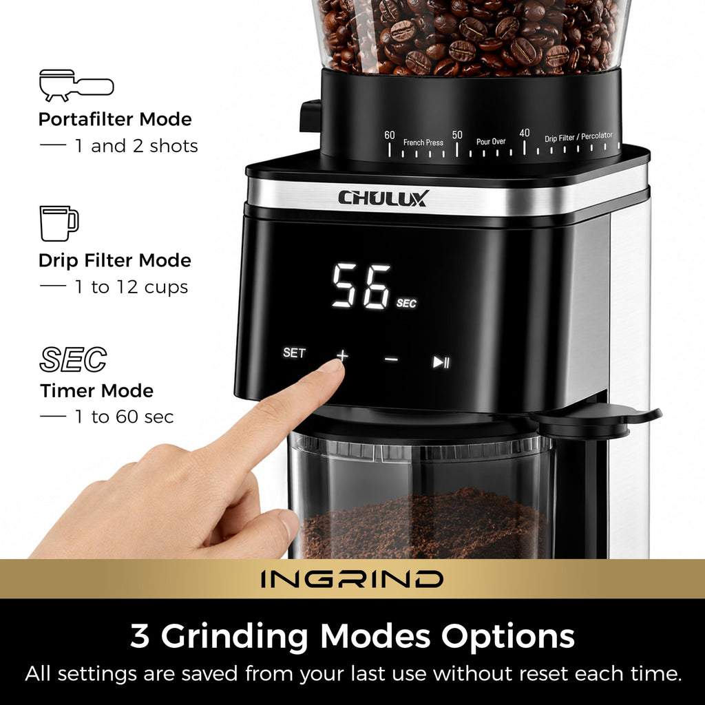 Espresso Machine with Conical Burr Coffee Grinder F262