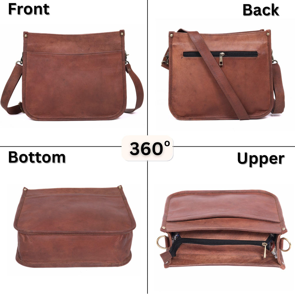 Genuine Leather Crossbody Purse I9972