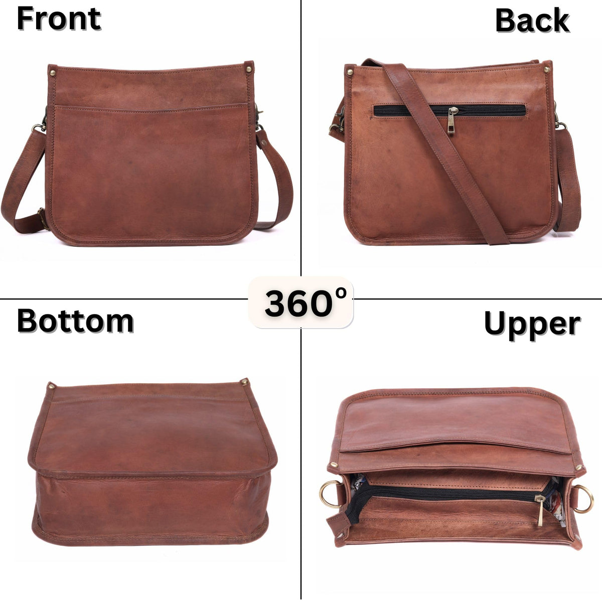 Genuine Leather Crossbody Purse I9972