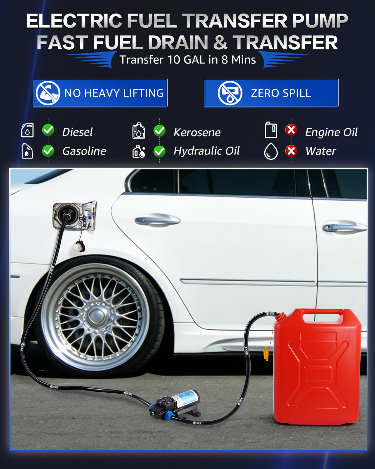 12V Gasoline Transfer Pump Set S7762