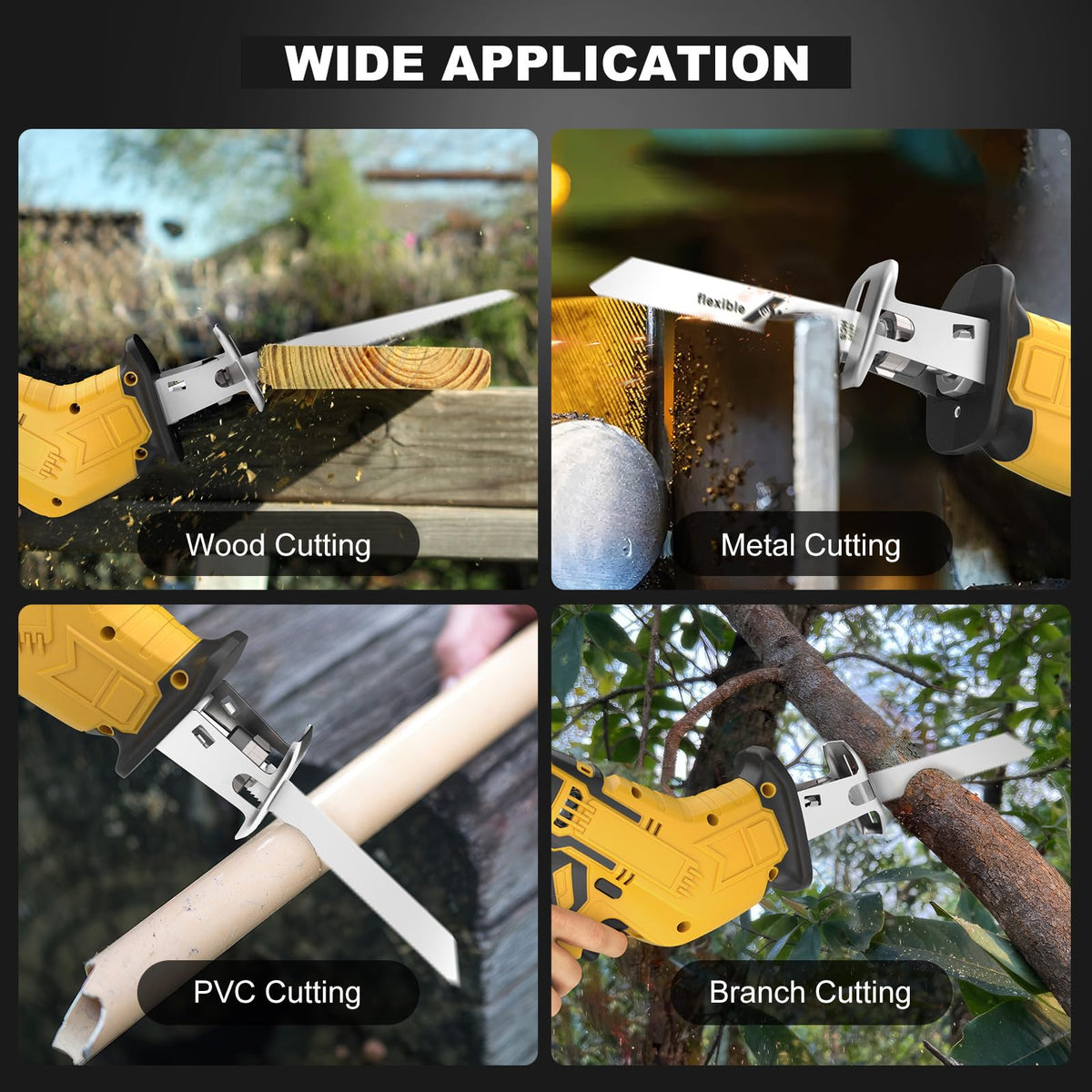Cordless Reciprocating Saw 150W Variable Speed with 4 Saw Blades B276
