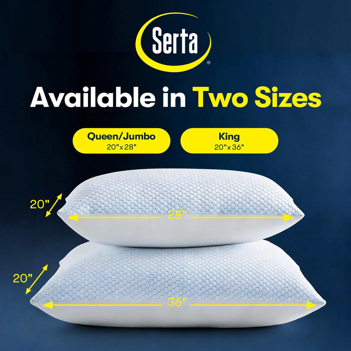 Queen Size Down Alternative Pillows Set of 2 H553981