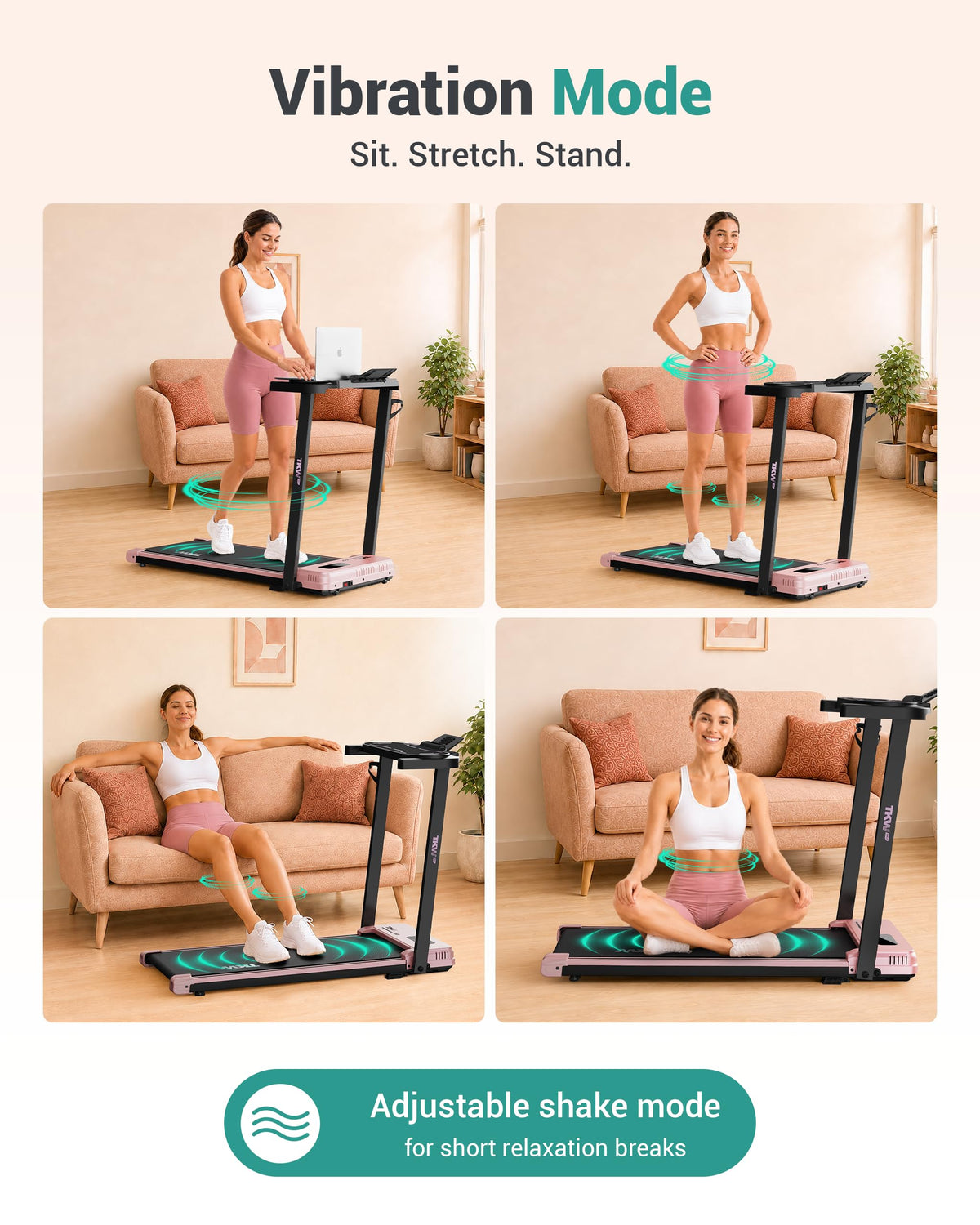 Walking Pad with Vibration Plates and Incline V56267