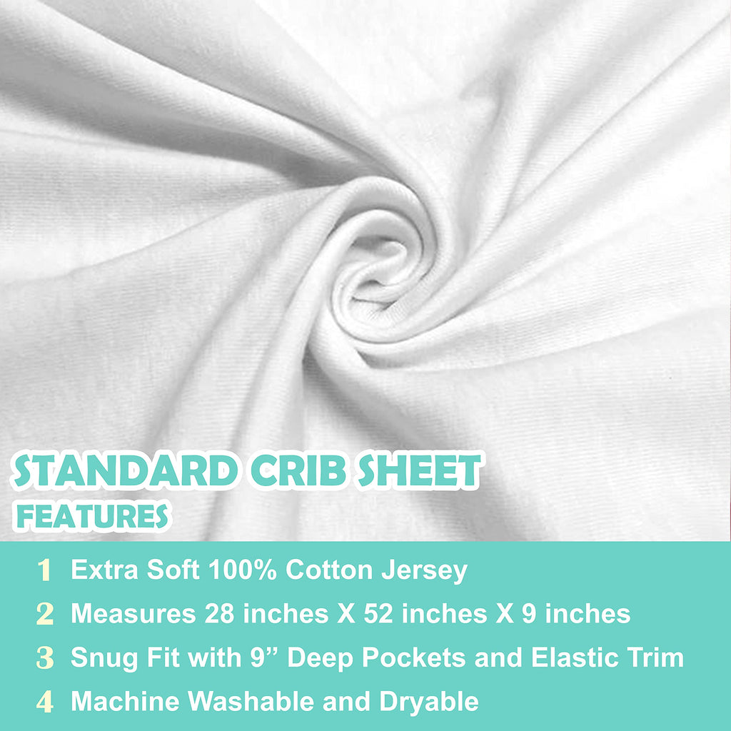 3 Pack White Fitted Crib Sheets 52x28" B735