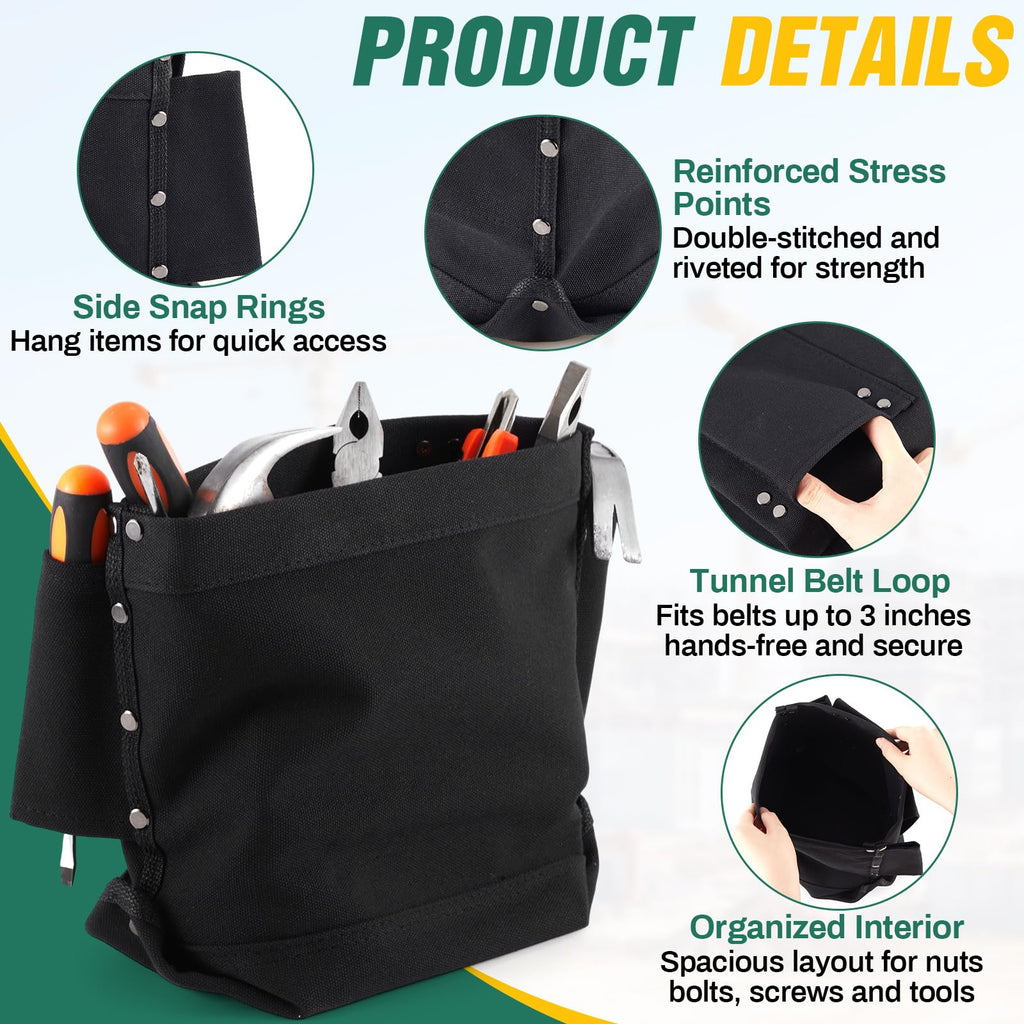 Tool Bag with Bull Pin Loops & Tunnel Connection, 5" x 10" x 9" G9925