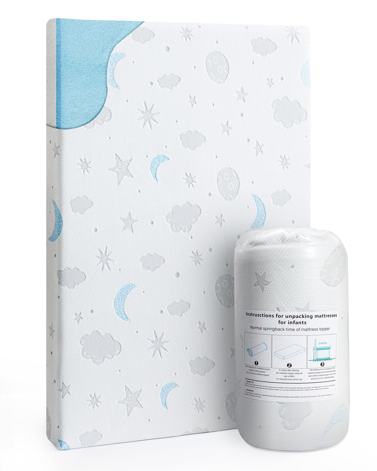 38x26'' Breathable Soft Plush Memory Foam Pack and Play Mattress S457