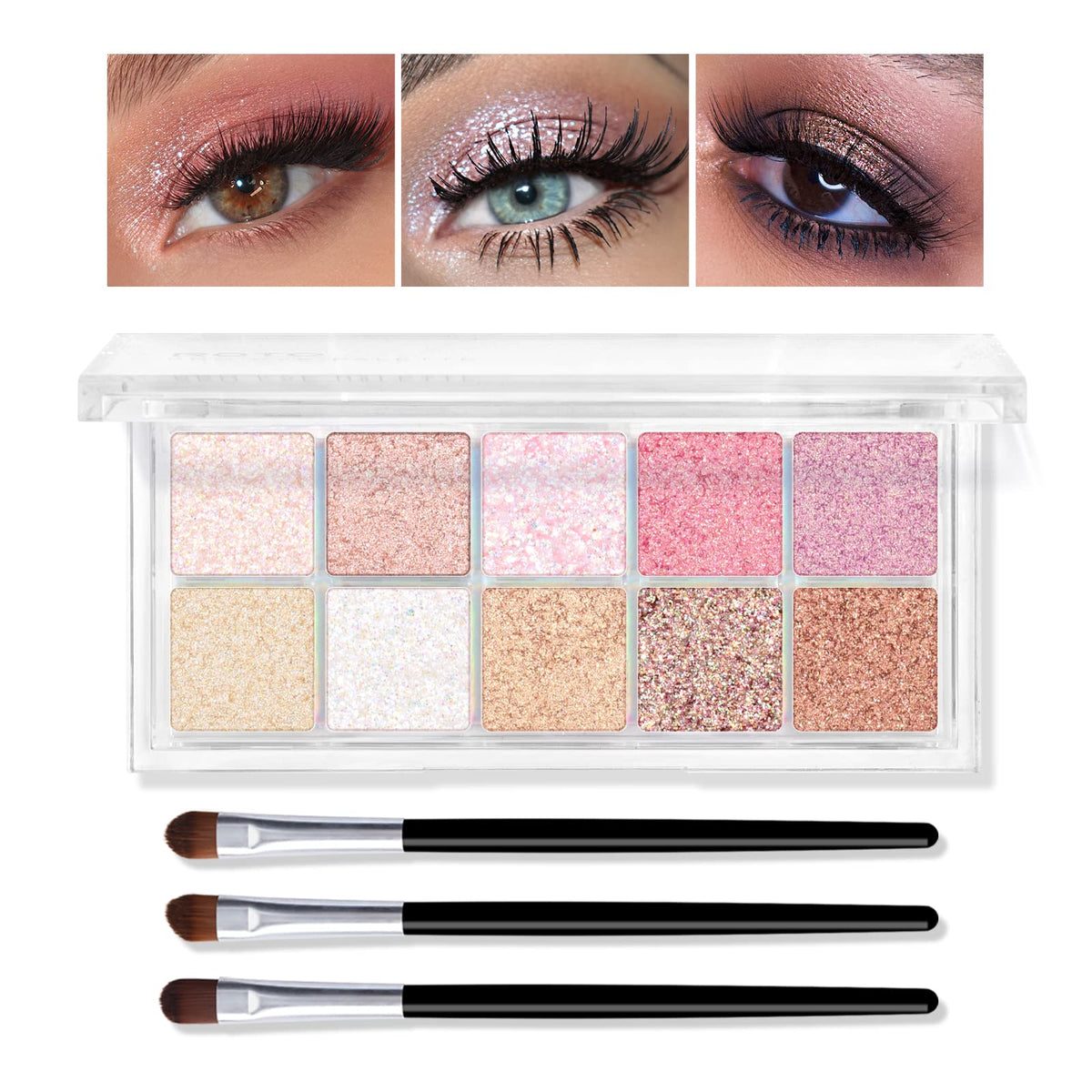 10 Colors Glitter Eyeshadow Palette D40799