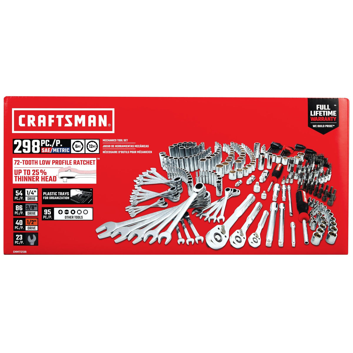 298 Piece Hand Tool and Socket Set SAE/Metric M52234