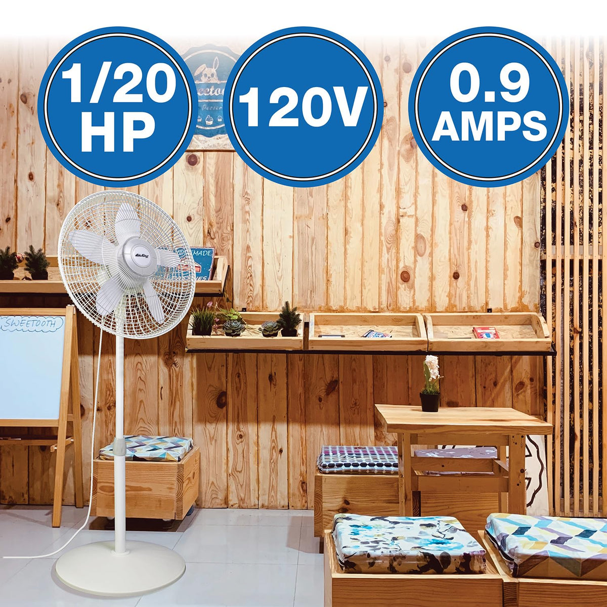 18-Inch 3-Speed Oscillating Pedestal Fan H988734