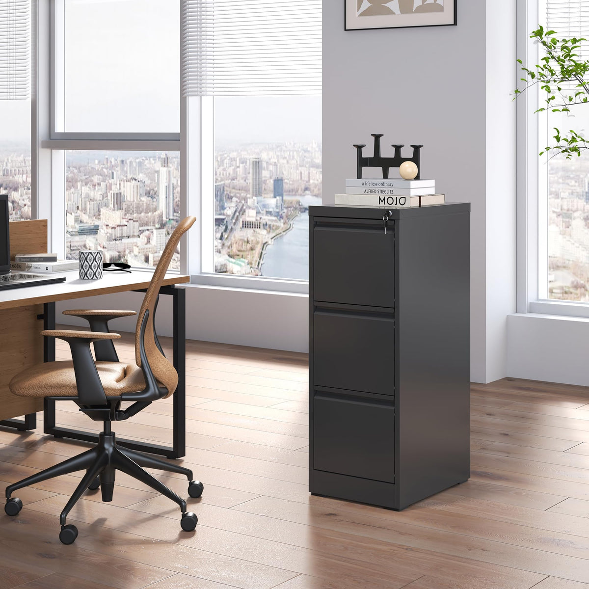 3 Drawer Metal File Cabinet with Lock R863