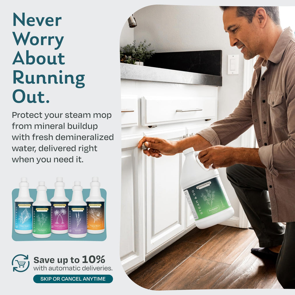 Demineralized Water for Steam Mop, Eucalyptus Mint, 32 oz U251