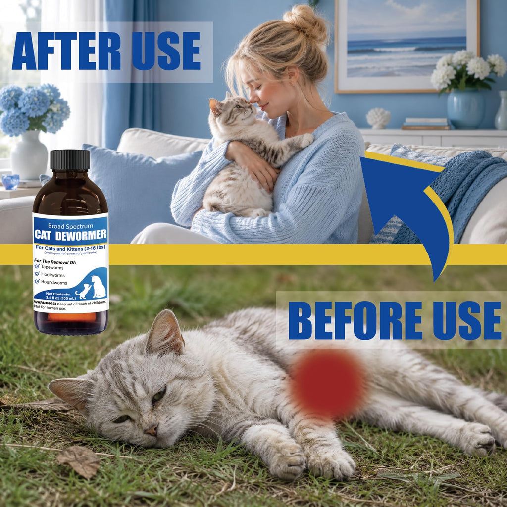 Cat Dewormer Liquid 100 mL with Oral Syringe J237