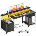 55" Computer Desk with File Drawer V378651