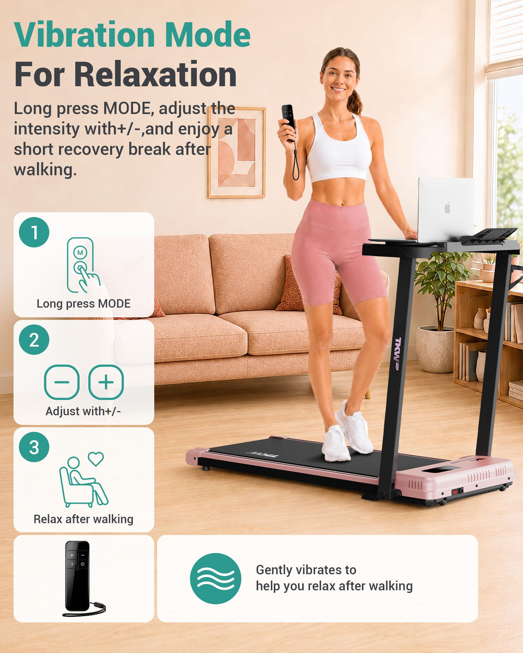 Walking Pad with Vibration Plates and Incline V56267