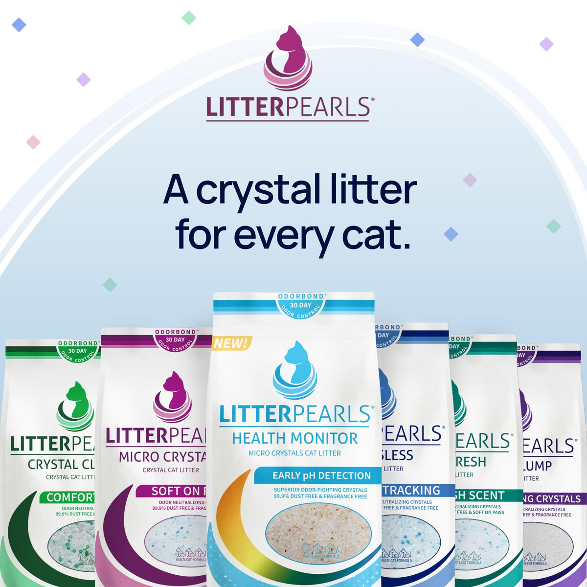 Unscented Non-Clumping Crystal Cat Litter, 7 lb P2320