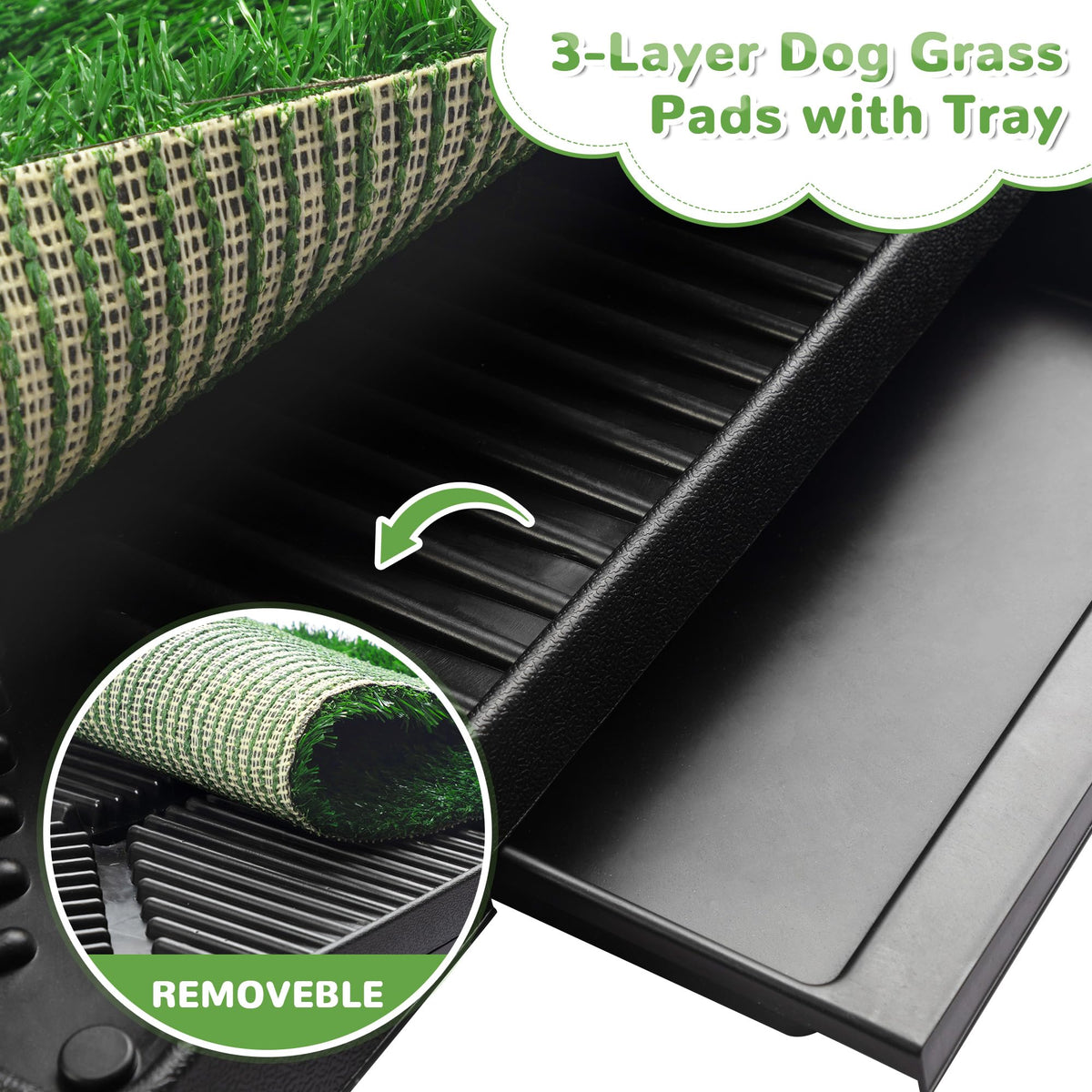 Dog Grass Pad with Tray B3274