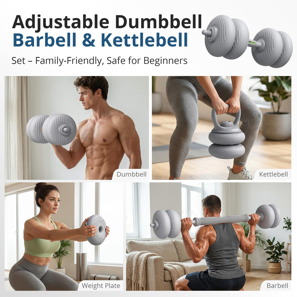 Adjustable Dumbbell Set with Connector Y6445