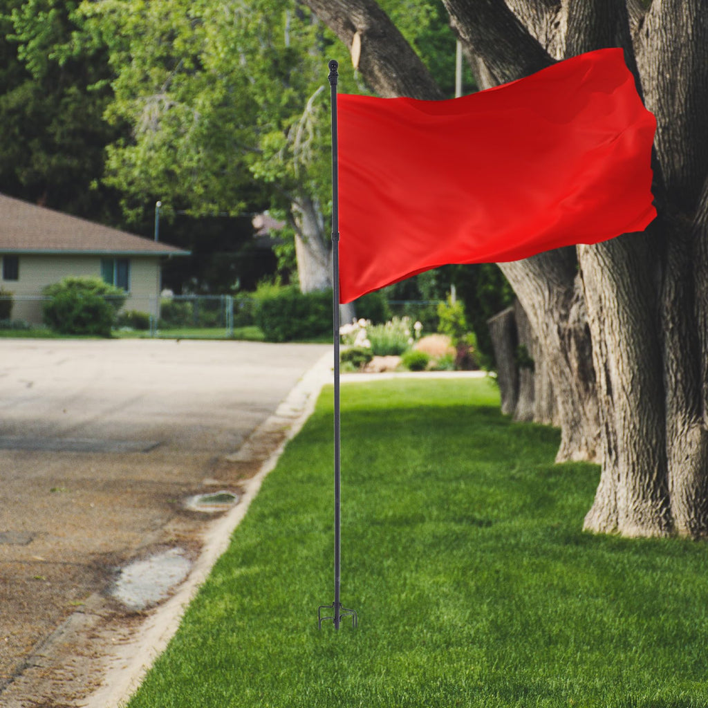 Heavy Duty in Ground Flag Pole Holder with 5 Prongs Base U737197