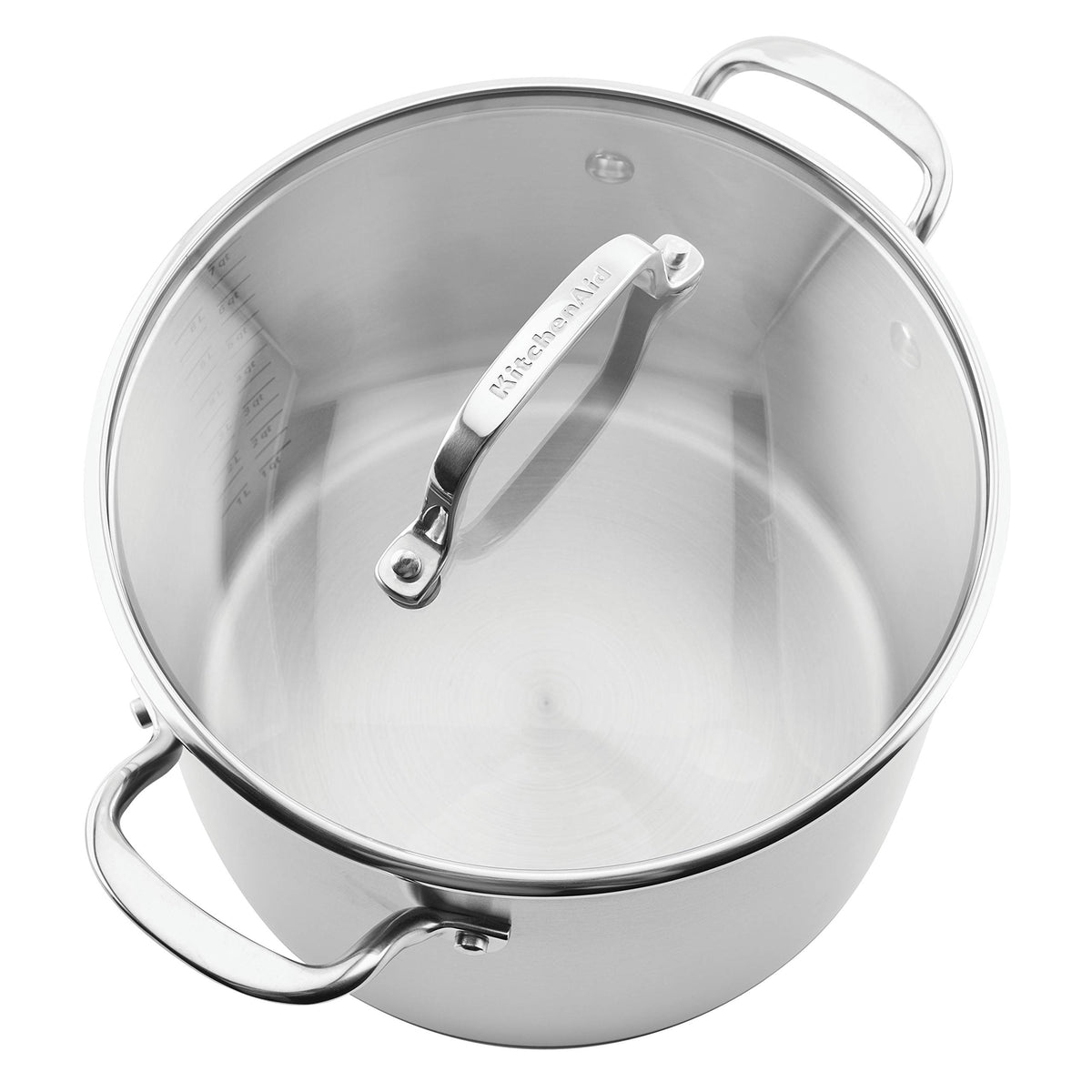 Stainless Steel 3-Ply Base Induction Stock Pot with Lid, 8-Quart X63052