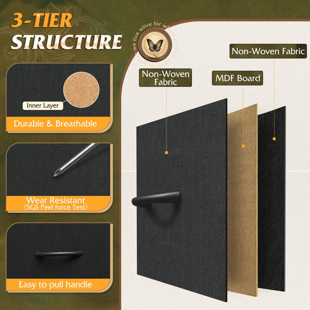 Black 6 Drawer Tall Dresser X716