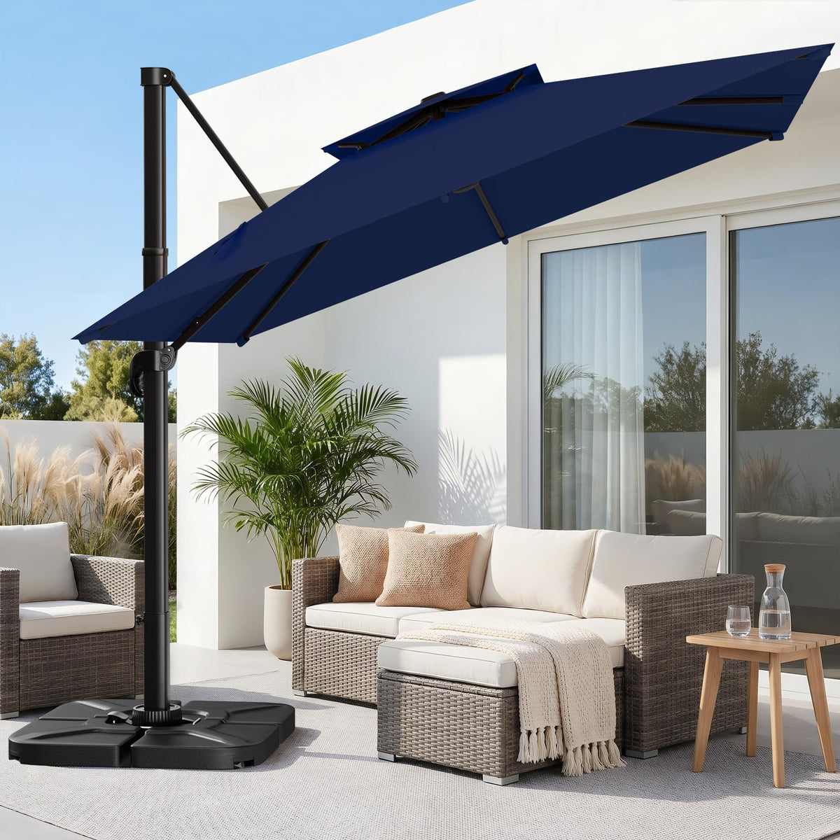 11×11 FT Double-Top Cantilever Patio Umbrella G273514