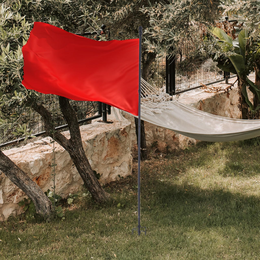 Heavy Duty in Ground Flag Pole Holder with 5 Prongs Base U737197