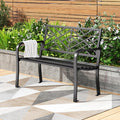 Black 43 Inches Outdoor Garden Bench N196293